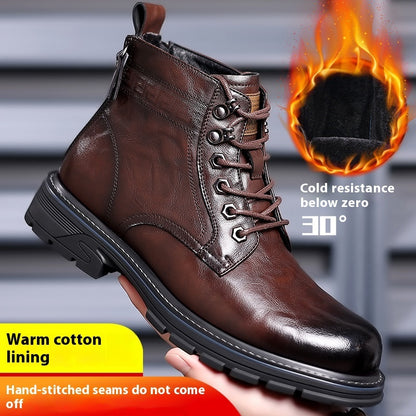 British Style All-matching Work Clothes Ankle Boots Fashion Haulage Motor Leather Boots - My Store