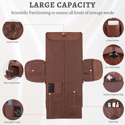 Large Capacity Men's Leather Suit Storage Bag - My Store