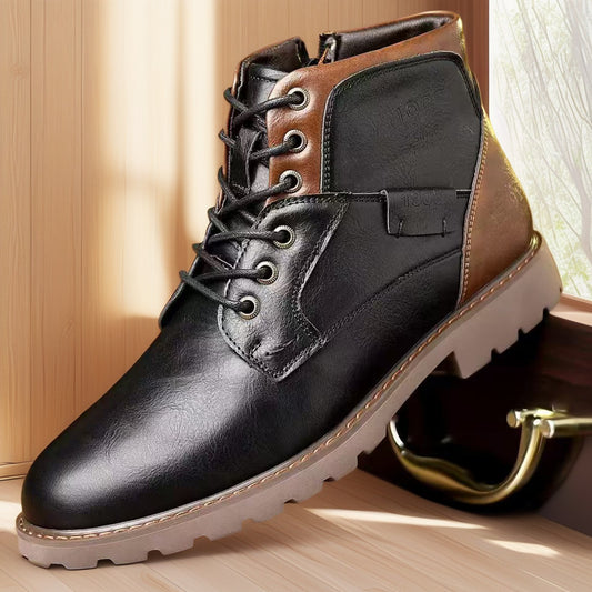 Male Martin Boots Leisure Plus Size Zip Ankle Boots - My Store