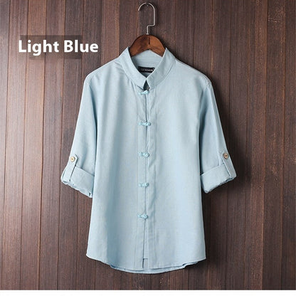 Men's Linen Vintage Plus Size Shirt - My Store