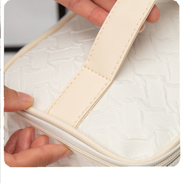 White Large Capacity Portable Travel Makeup Bag - My Store