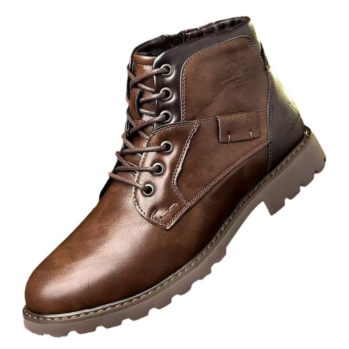 Male Martin Boots Leisure Plus Size Zip Ankle Boots - My Store