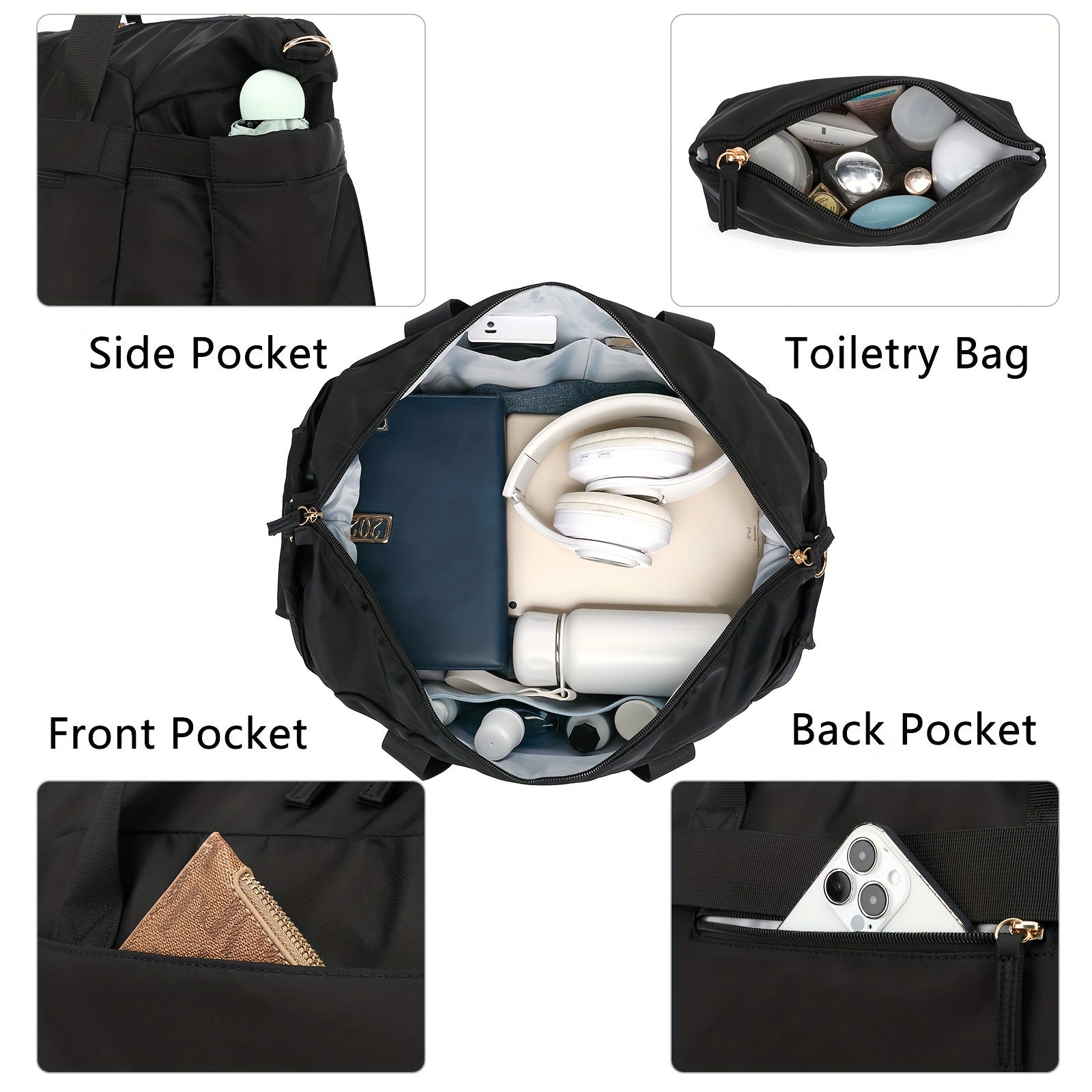 Women's Travel Duffel Bag, Sports Gym Yoga Duffel Bag Weekender Overnight Totes Bag - My Store