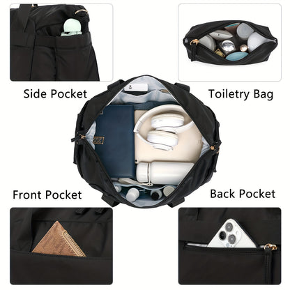 Women's Travel Duffel Bag, Sports Gym Yoga Duffel Bag Weekender Overnight Totes Bag - My Store