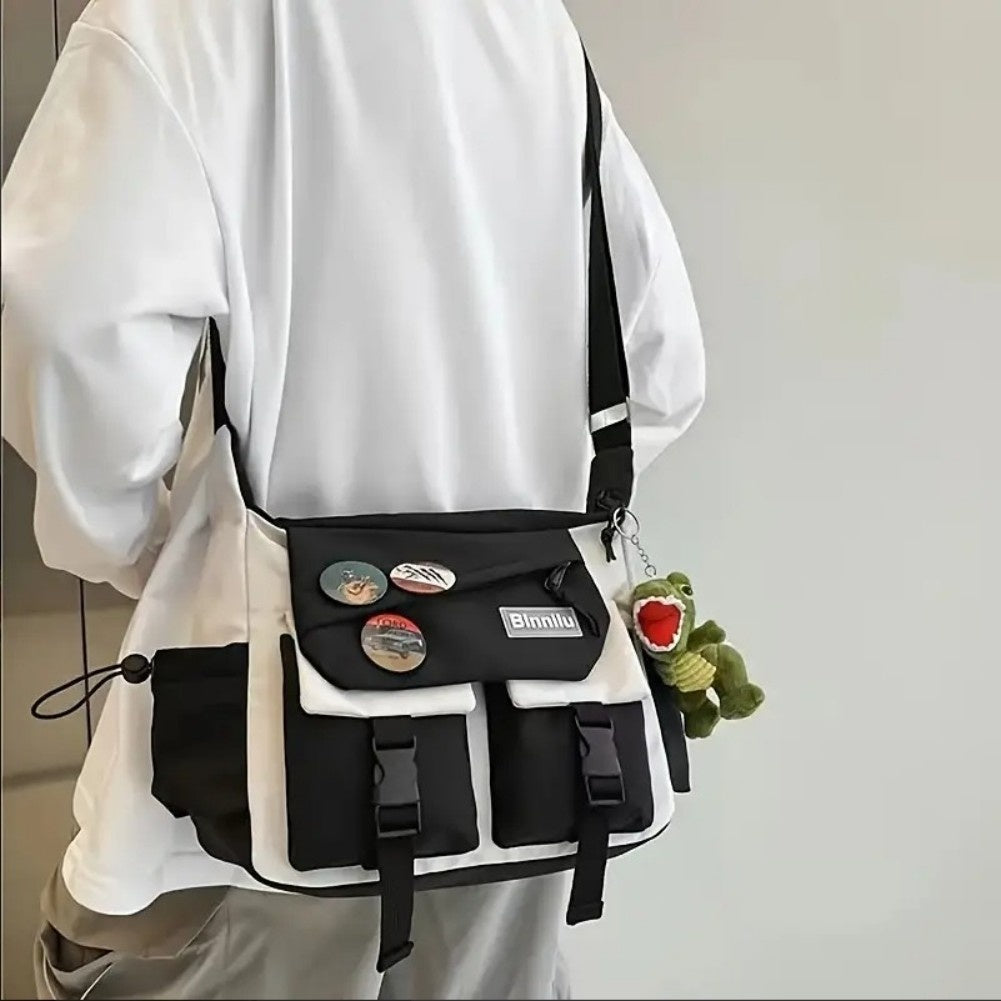 Versatile Crossbody Messenger Bag Backpack Large Capacity Aesthetic Cute Casual Travel Daypacks - My Store