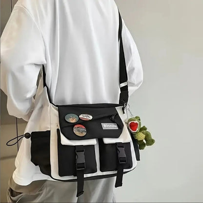Versatile Crossbody Messenger Bag Backpack Large Capacity Aesthetic Cute Casual Travel Daypacks - My Store
