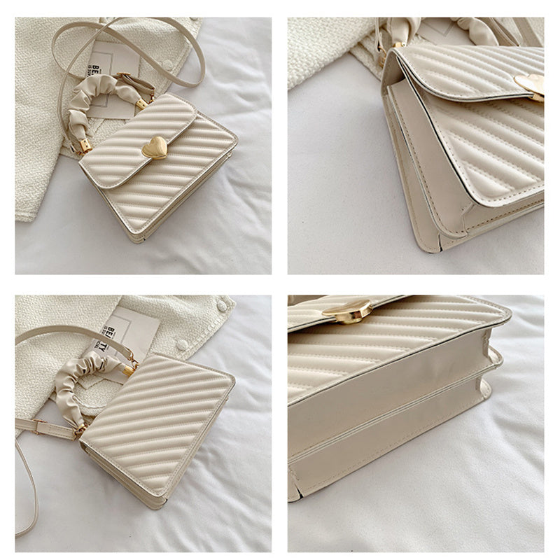 Women Handbags Fashion Chain Shoulder Bags With Love Metal Design - My Store