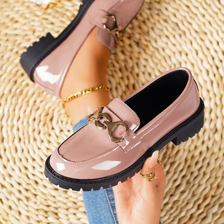 Chunky Heel Round Toe Pumps Women's Shoes Thick Sole - My Store