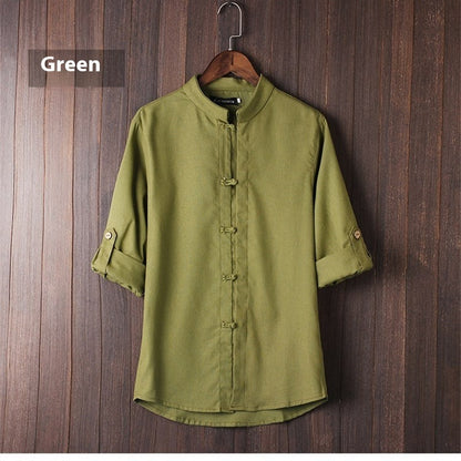 Men's Linen Vintage Plus Size Shirt - My Store