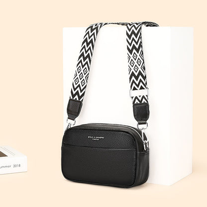 Fashion Simple Shoulder Messenger Bag Top Layer Cowhide Small Square Bag - My Store