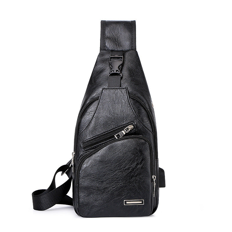 Casual Fashion Men's USB Charging Chest Bag - My Store