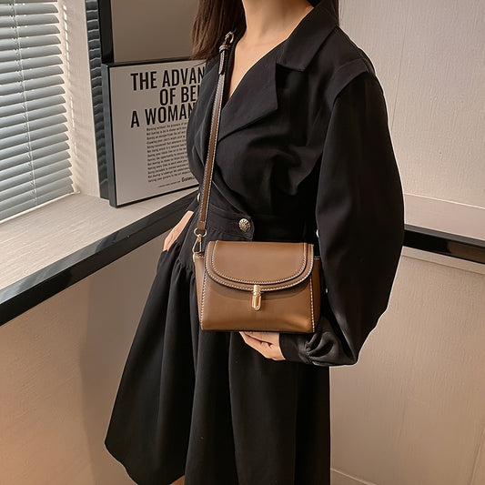 PU Women's Shoulder Bag, Large Capacity, Comfortable And Versatile, Small Square Bag, Commuting Fashion, Simple Crossbody Bag - My Store