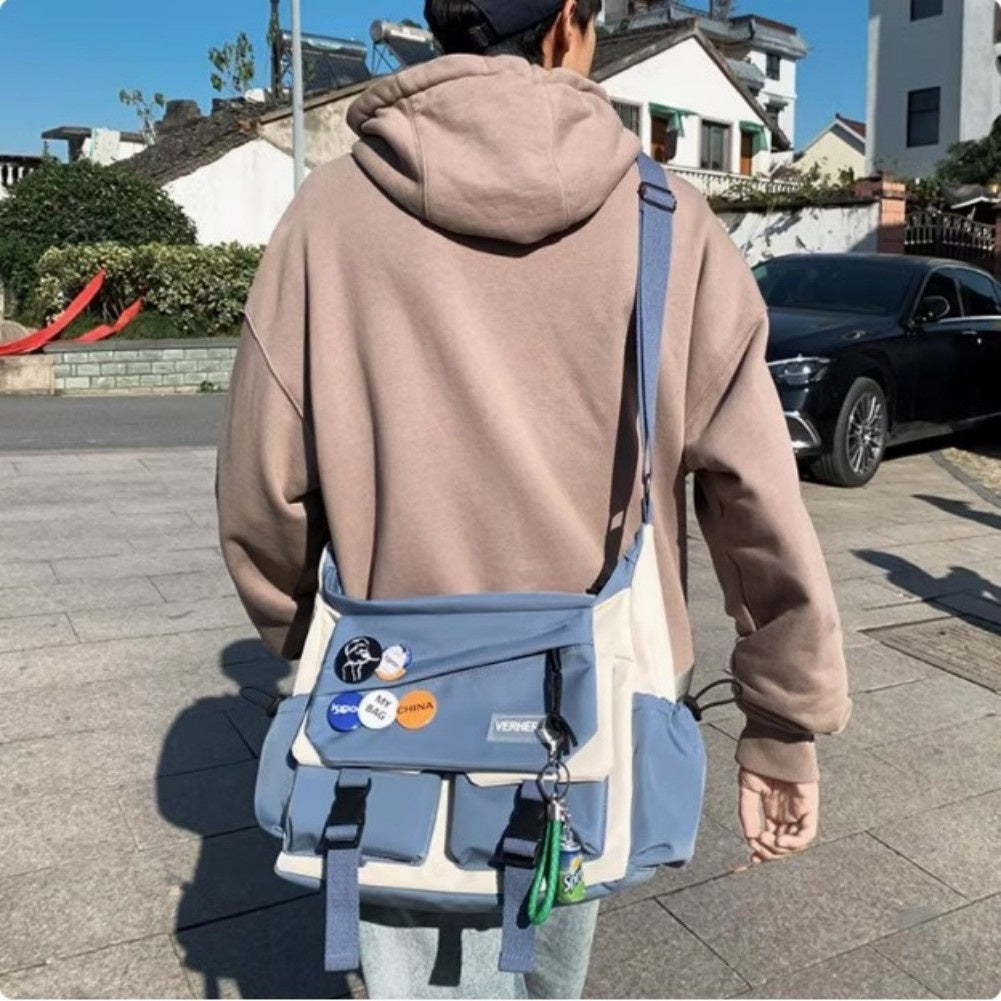 Versatile Crossbody Messenger Bag Backpack Large Capacity Aesthetic Cute Casual Travel Daypacks - My Store