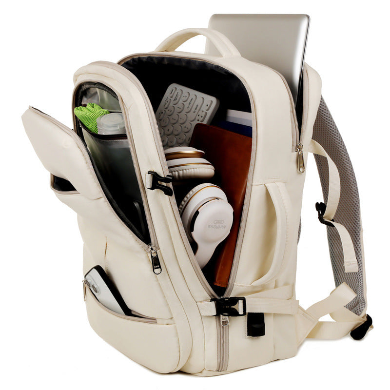 Large Capacity Backpack For Women Men Multiple Pockets And Zippers Versatile Computer Bags Business Travel Backpack - My Store