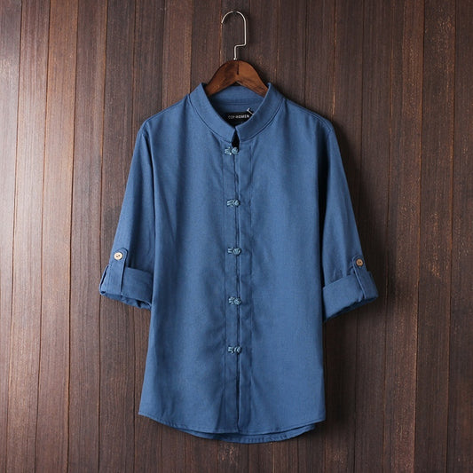 Men's Linen Vintage Plus Size Shirt - My Store