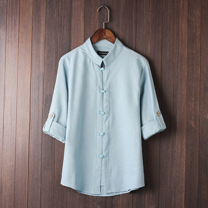 Men's Linen Vintage Plus Size Shirt - My Store