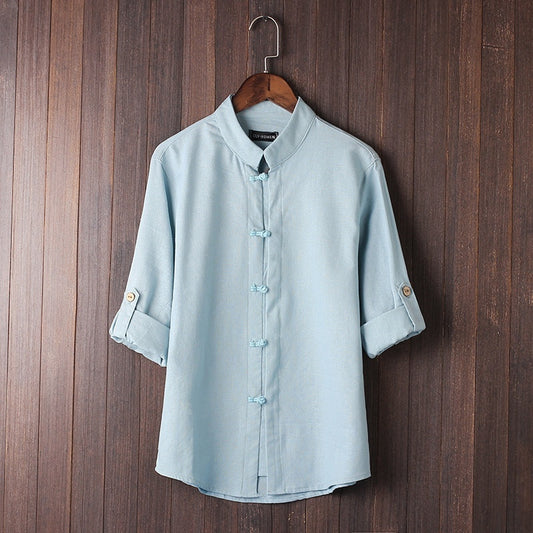Men's Linen Vintage Plus Size Shirt - My Store