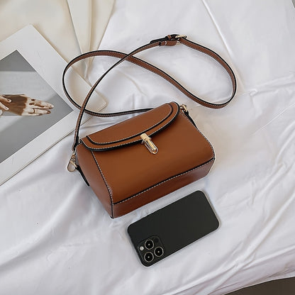 PU Women's Shoulder Bag, Large Capacity, Comfortable And Versatile, Small Square Bag, Commuting Fashion, Simple Crossbody Bag - My Store