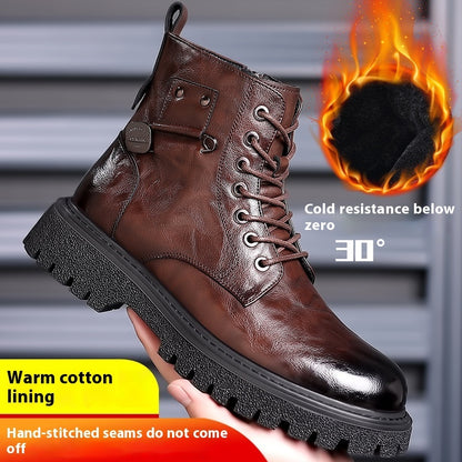 British Style All-matching Work Clothes Ankle Boots Fashion Haulage Motor Leather Boots - My Store