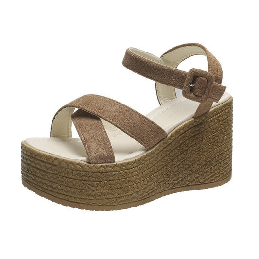 Women's Platform Suede Sandals Summer - My Store