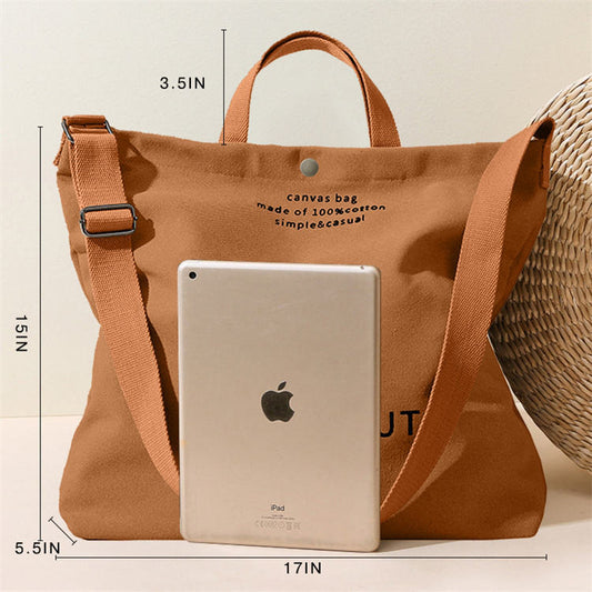 Large Capacity Shopping Bags Woman Black Canvas Tote Bag High-End Versatile Shoulder Bag - My Store