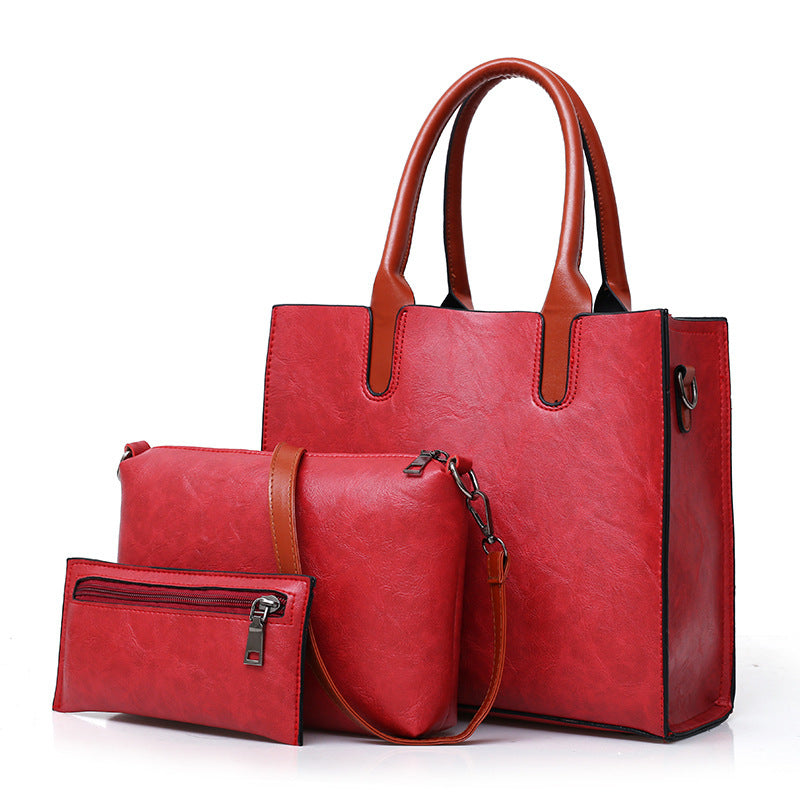 Three-piece Women's Bag European And American Fashion Retro - My Store