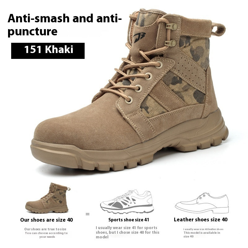 Combat Boots Male High Ankle Safety Shoes - My Store