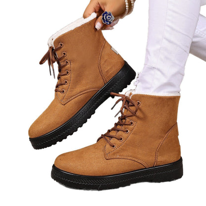 Women's Fashionable Waterproof High-top Cotton-padded Snow Boots - My Store