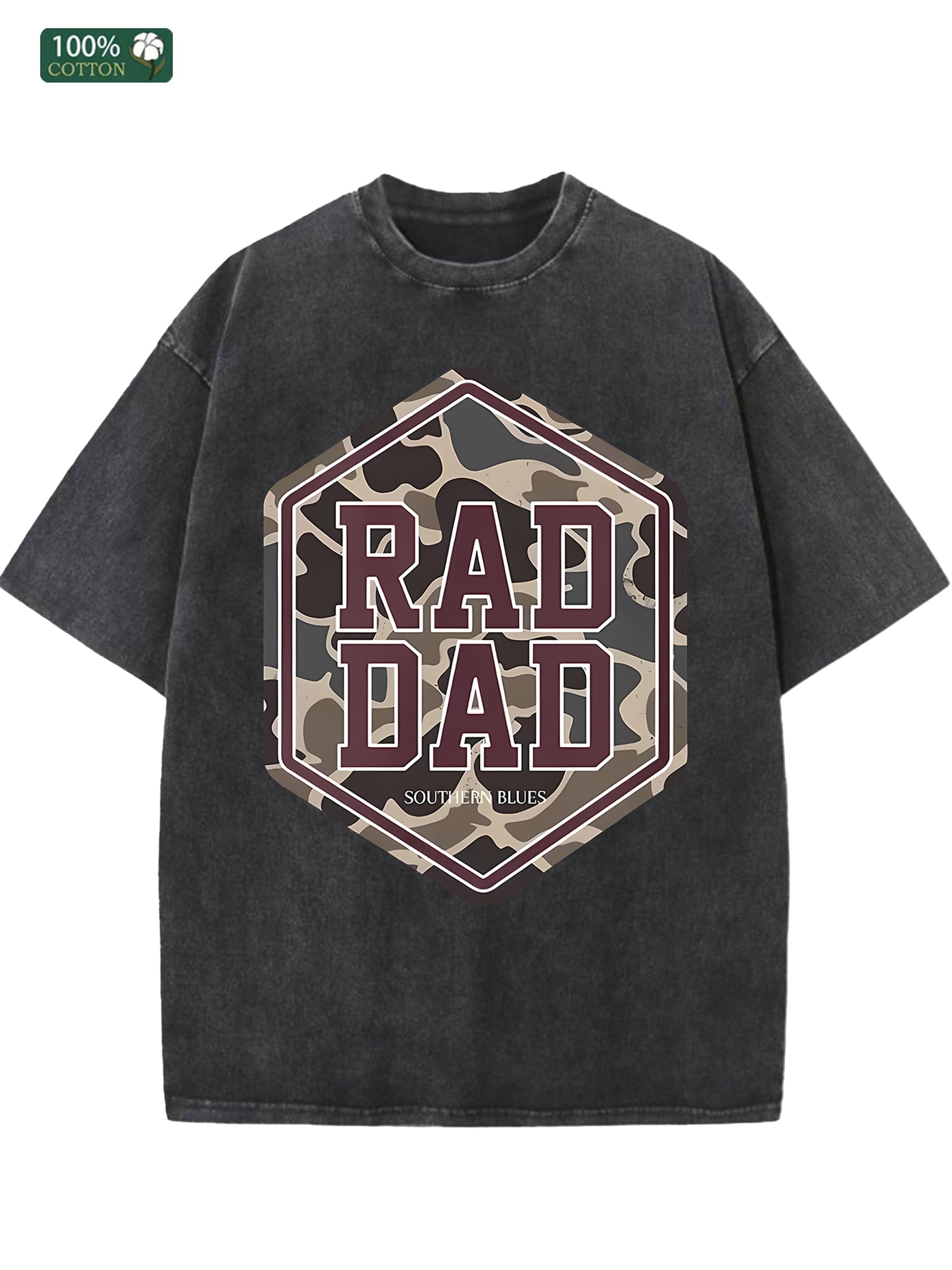 Cotton Men's Washed T Shirt American Casual Ideal Festival Gift - My Store
