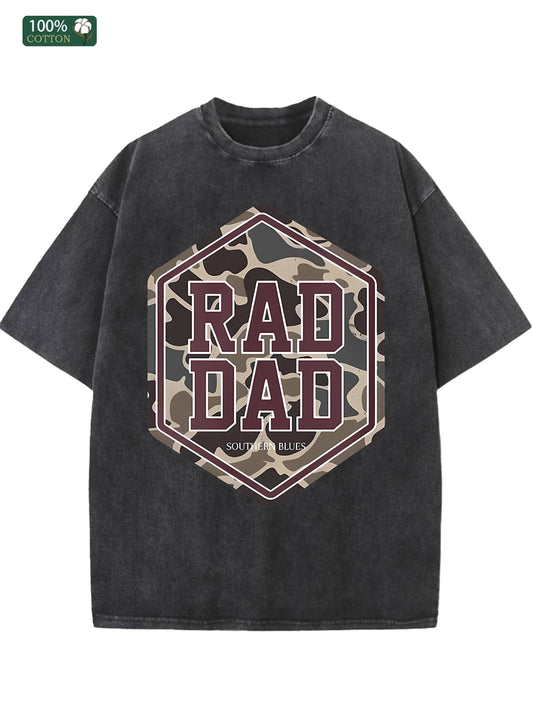 Cotton Men's Washed T Shirt American Casual Ideal Festival Gift - My Store