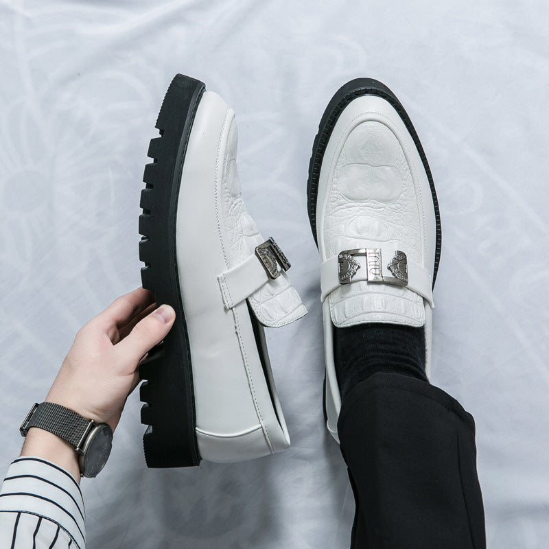 Thick Bottom Slip-on Business Casual Leather Shoes - My Store
