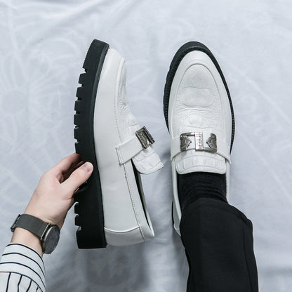 Thick Bottom Slip-on Business Casual Leather Shoes - My Store