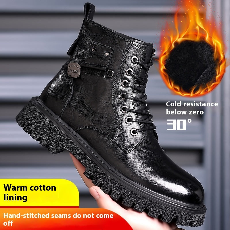 British Style All-matching Work Clothes Ankle Boots Fashion Haulage Motor Leather Boots - My Store