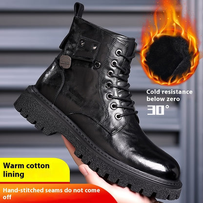 British Style All-matching Work Clothes Ankle Boots Fashion Haulage Motor Leather Boots - My Store