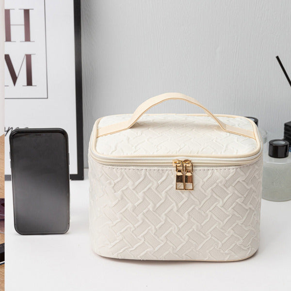 White Large Capacity Portable Travel Makeup Bag - My Store
