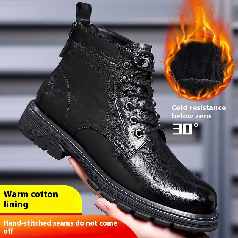British Style All-matching Work Clothes Ankle Boots Fashion Haulage Motor Leather Boots - My Store