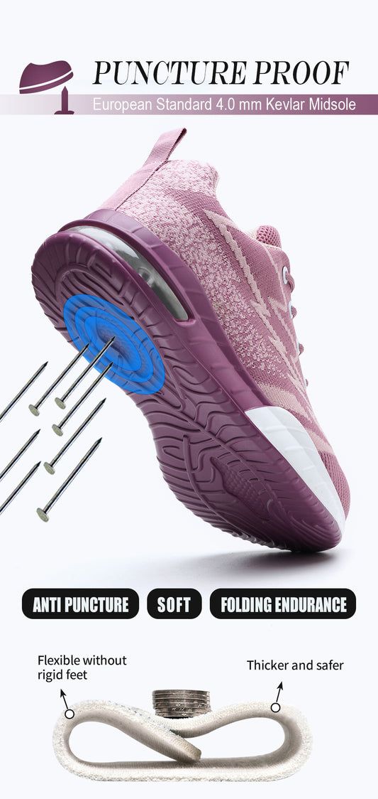 Women's Work Shoes With Steel Toe Anti Smashing - My Store