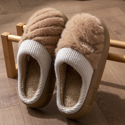 Women's Cotton Slippers Indoor Non-slip Thick-soled Cotton Slippers Cotton Slippers - My Store