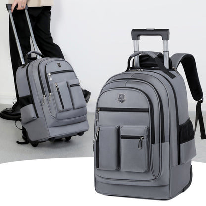Trolley Backpack Ultra-light Trolley Bag Large Capacity Single-directional Wheel - My Store
