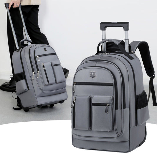 Trolley Backpack Ultra-light Trolley Bag Large Capacity Single-directional Wheel - My Store
