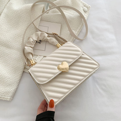 Women Handbags Fashion Chain Shoulder Bags With Love Metal Design - My Store