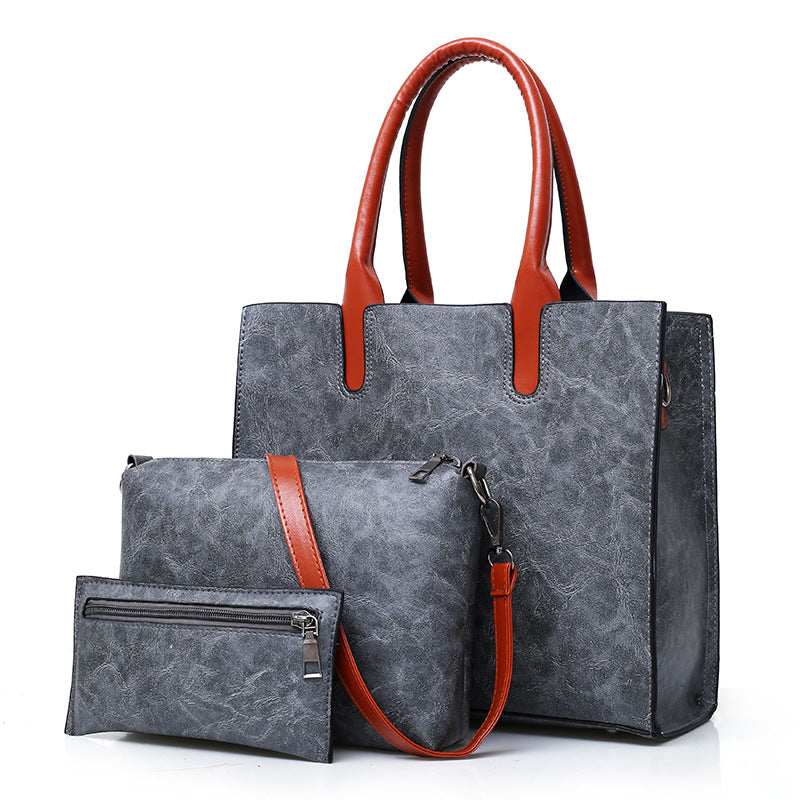Three-piece Women's Bag European And American Fashion Retro - My Store