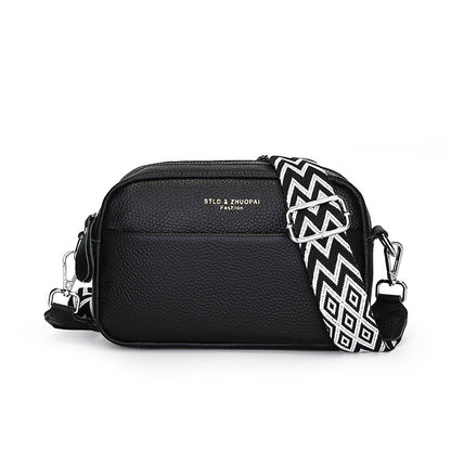 Fashion Simple Shoulder Messenger Bag Top Layer Cowhide Small Square Bag - My Store