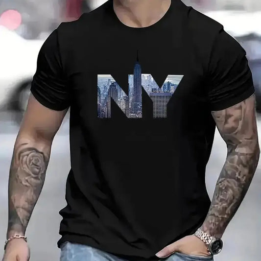 Men's Printed Short-sleeved T-shirt - My Store
