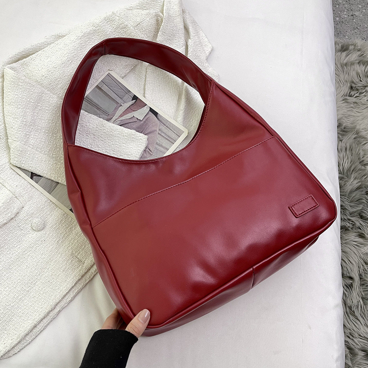 Fashion Tote Bag Large Capacity Casual Shoulder Bag Women's Commuting Handbag College Student - My Store