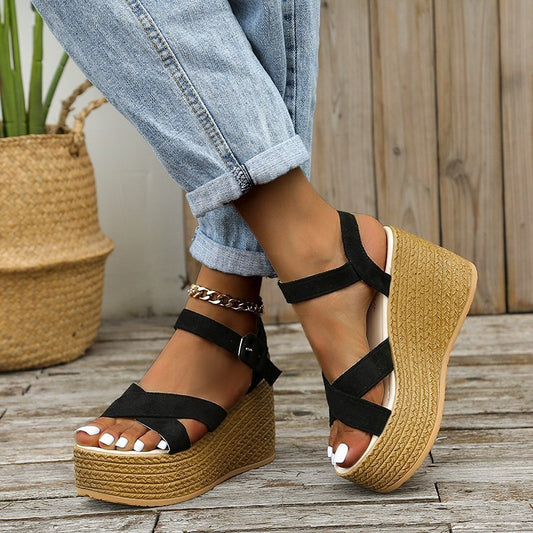 Women's Platform Suede Sandals Summer - My Store