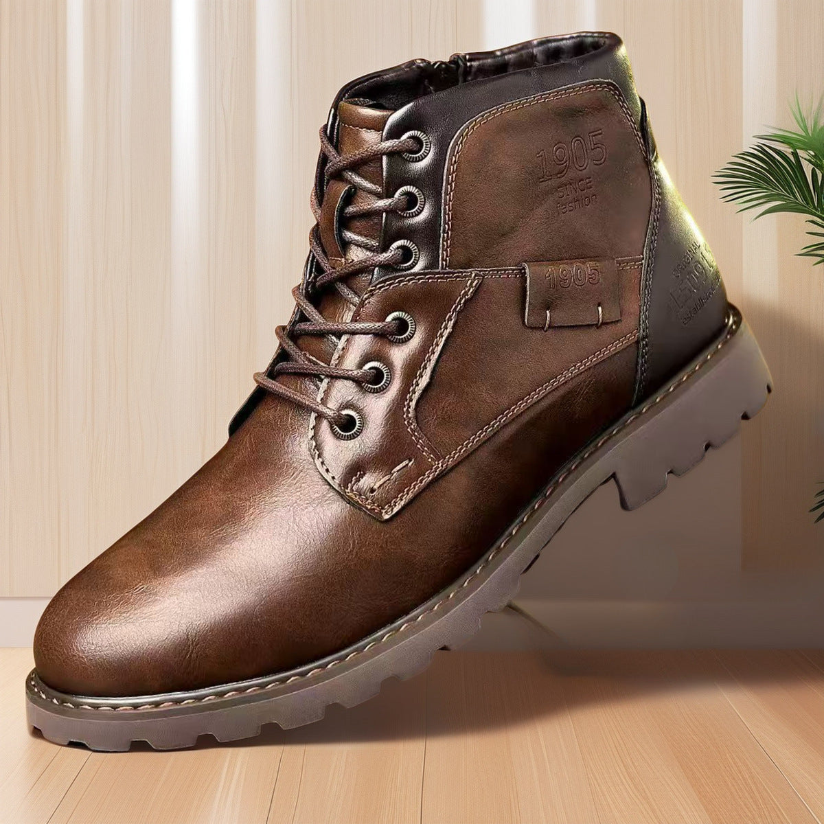 Male Martin Boots Leisure Plus Size Zip Ankle Boots - My Store