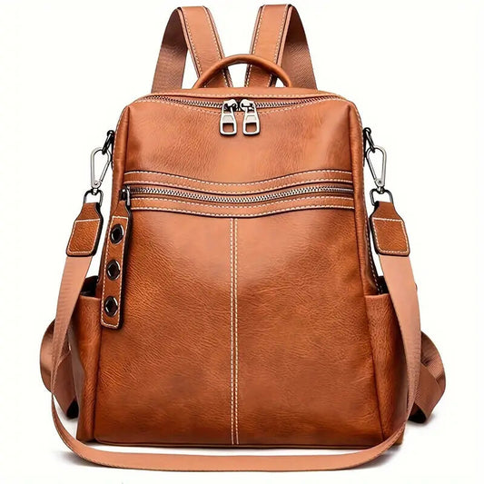 Purse For Women Fashion Faux Leather Convertible Shoulder Handbag Travel Bag Satchel Rucksack Ladies Bag - My Store
