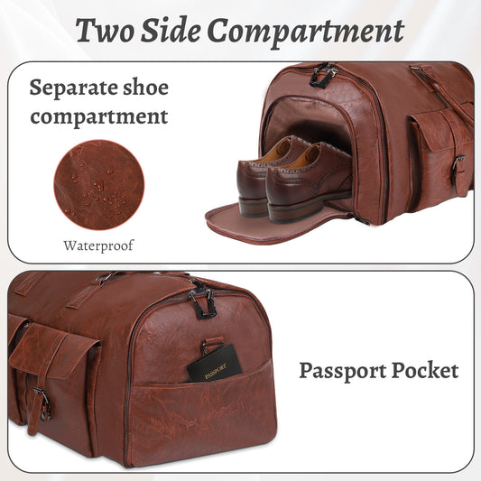 Large Capacity Men's Leather Suit Storage Bag - My Store