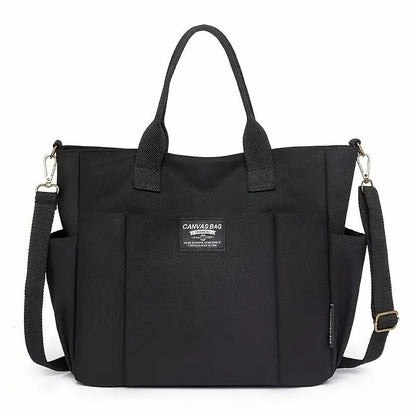 Multi Pocket Tote Bag For Women, Retro Canvas Shoulder Bag, Versatile Crossbody Bag For Daily Use - My Store